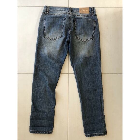 One Teaspoon Awesome Baggies Distressed Crop Jeans - Picture 8 of 11